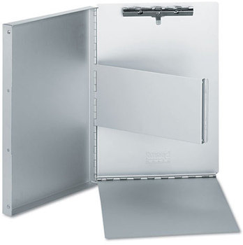 Universal® Deluxe Aluminum Document Box 0.4" Clip Capacity, Holds 8.5 x 11 Sheets,