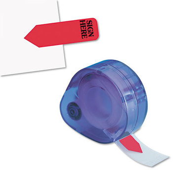 Redi-Tag® Dispenser Arrow Flags,  "Sign Here", Red, 120/Dispenser