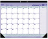 A Picture of product RED-CA181731 Blueline® Academic 13-Month Desk Pad Calendar 21.25 x 16, White/Blue/Green Sheets, Black Headband, 13-Month: July 2025 to 2026