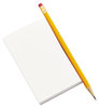 A Picture of product UNV-35615 Universal® Scratch Pads Unruled, 5 x 8, White, 100 Sheets, 12/Pack