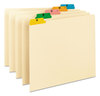 A Picture of product SMD-50180 Smead™ Alphabetic Top Tab Indexed File Guide Set 1/5-Cut A to Z, 8.5 x 11, Manila, 25/Set