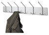 A Picture of product SAF-4162 Safco® Coat Hooks Metal Wall Rack, Six Ball-Tipped Double-Hooks, 36w x 3.75d 7h, Satin