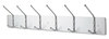 A Picture of product SAF-4162 Safco® Coat Hooks Metal Wall Rack, Six Ball-Tipped Double-Hooks, 36w x 3.75d 7h, Satin