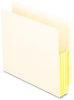 A Picture of product PFX-12823 Pendaflex® Manila Drop Front Shelf File Pockets with Rip-Proof-Tape Gusset Top, 5.25" Expansion, Letter Size, 10/Box
