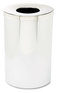 A Picture of product SAF-9695 Safco® Reflections® Receptacles,  Round, Steel, 35gal, Chrome/Black