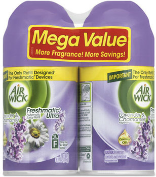 Air Wick® FreshMatic® Ultra Automatic Spray Refills,  Lavender/Chamomile, Aerosol, 6.17oz,2/Pk, 3 Pk/Ct
