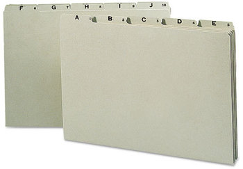 Smead™ Alphabetic Top Tab Indexed File Guide Set 1/5-Cut A to Z, 8.5 x 14, Green, 25/Set