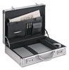 A Picture of product USL-AC10010 Solo Pro 17.3" Attaché,  17.3", 18" x 5" x 13", Titanium