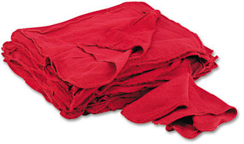 United Facility Supply Red Shop Towels, Cloth, 14 x 15, 50/Pack