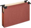 A Picture of product PFX-45432 Pendaflex® Premium Expanding Hanging File Pockets with Swing Hooks and Dividers 3 1/3-Cut Tabs, Letter Size, Brown, 5/Box