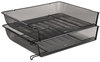 A Picture of product ROL-62555 Rolodex™ Mesh Stacking Side Load Tray,  Wire, Black