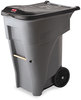 A Picture of product 966-566 Rubbermaid® Commercial Brute® Square Roll-Out Container. 65 gal. Gray.