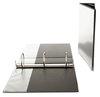 A Picture of product UNV-20991 Universal® Economy Round Ring View Binder 3 Rings, 3" Capacity, 11 x 8.5, Black