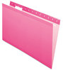 A Picture of product PFX-415315PIN Pendaflex® Colored Reinforced Hanging Folders Legal Size, 1/5-Cut Tabs, Pink, 25/Box