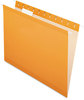 A Picture of product PFX-415215ORA Pendaflex® Colored Reinforced Hanging Folders Letter Size, 1/5-Cut Tabs, Orange, 25/Box