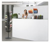 A Picture of product SAF-5577BL Safco® Onyx™ Mesh Rotating Magazine Display 30 Compartments, 16.5w x 16.5d 66h, Black