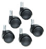 A Picture of product SAF-5132 Safco® TaskMaster® Hard Floor Casters Grip Ring Stem, 2" Wheel, Black, 5/Set, Ships in 1-3 Business Days