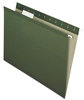 A Picture of product PFX-RCY415215SGR Pendaflex® Earthwise® 100% Recycled Colored Hanging File Folders,  1/5 Tab, Letter, Green, 25/Box