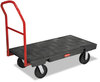 A Picture of product RCP-4441BLA Rubbermaid® Commercial Platform Truck,  2000-lb Cap, 24w x 48d x 7h, Black