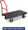 A Picture of product RCP-4441BLA Rubbermaid® Commercial Platform Truck,  2000-lb Cap, 24w x 48d x 7h, Black