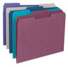 A Picture of product SMD-13043 Smead™ Colored File Folders 1/3-Cut Tabs: Assorted, Letter Size, 0.75" Expansion, Purple, 100/Box