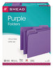 A Picture of product SMD-13043 Smead™ Colored File Folders 1/3-Cut Tabs: Assorted, Letter Size, 0.75" Expansion, Purple, 100/Box