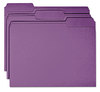 A Picture of product SMD-13043 Smead™ Colored File Folders 1/3-Cut Tabs: Assorted, Letter Size, 0.75" Expansion, Purple, 100/Box