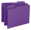 A Picture of product SMD-13043 Smead™ Colored File Folders 1/3-Cut Tabs: Assorted, Letter Size, 0.75" Expansion, Purple, 100/Box