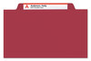 A Picture of product SMD-13703 Smead™ Colored Top Tab Classification Folders with SafeSHIELD® Coated Fasteners Four 2" Expansion, 1 Divider, Letter Size, Red Exterior, 10/Box