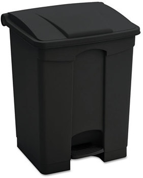 Safco® Large Capacity Plastic Step-On Receptacle,  23gal, Black