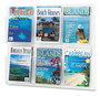 A Picture of product SAF-5601CL Safco® Reveal™ Clear Literature Displays 24 Compartments, 30w x 2d 41h,