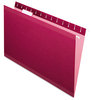 A Picture of product PFX-415315BUR Pendaflex® Colored Reinforced Hanging Folders Legal Size, 1/5-Cut Tabs, Burgundy, 25/Box