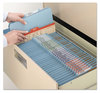A Picture of product SMD-19030 Smead™ Six-Section Colored Pressboard Top Tab Classification Folders with SafeSHIELD® Coated Fasteners Six 2 Dividers, Legal Size, Blue, 10/Box