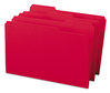 A Picture of product SMD-17734 Smead™ Reinforced Top Tab Colored File Folders 1/3-Cut Tabs: Assorted, Legal Size, 0.75" Expansion, Red, 100/Box