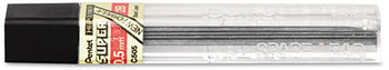 Pentel® Super Hi-Polymer® Lead Refills,  0.5mm, 2B, Black, 12 Leads/Tube
