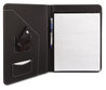 A Picture of product UNV-32660 Universal® Pad Folio Leather-Look Inside Flap Pocket w/Card Holder, Black