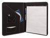 A Picture of product UNV-32660 Universal® Pad Folio Leather-Look Inside Flap Pocket w/Card Holder, Black