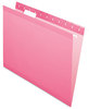 A Picture of product PFX-415215PIN Pendaflex® Colored Reinforced Hanging Folders Letter Size, 1/5-Cut Tabs, Pink, 25/Box