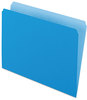 A Picture of product PFX-152BLU Pendaflex® Colored File Folders Straight Tabs, Letter Size, Blue/Light Blue, 100/Box