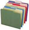 A Picture of product PFX-04350 Pendaflex® Earthwise® by 100% Recycled Colored File Folders 1/3-Cut Tabs: Assorted, Letter, 0.5" Expansion, Colors, 50/Box