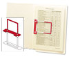 A Picture of product SMD-68260 Smead™ U-Clip Bonded Fasteners 2" Capacity, 2.75" Center to Red/White, 100/Box