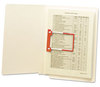 A Picture of product SMD-68260 Smead™ U-Clip Bonded Fasteners 2" Capacity, 2.75" Center to Red/White, 100/Box