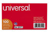 A Picture of product UNV-47256 Universal® Recycled Index Strong 2 Pt. Stock Cards Ruled, 5 x 8, Assorted, 100/Pack