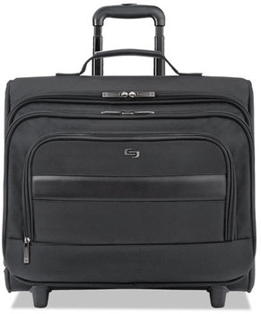 Solo Classic Rolling Overnighter Case,  15.6", 16 7/50" x 6 69/100" x 13 39/50", Black