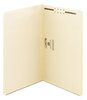 A Picture of product SMD-19510 Smead™ Top Tab Fastener Folders Straight Tabs, 0.75" Expansion, 1 Legal Size, Manila Exterior, 50/Box