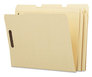 A Picture of product SMD-19510 Smead™ Top Tab Fastener Folders Straight Tabs, 0.75" Expansion, 1 Legal Size, Manila Exterior, 50/Box