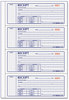 A Picture of product RED-8L808R Rediform® Money Receipt Book,  2 3/4 x 7, Carbonless Triplicate, 100 Sets