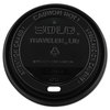 A Picture of product 120-263 SOLO® Cup Company Traveler® Drink-Thru Lid,  10-24oz Cups, Black, 100/Sleeve, 10 Sleeves/Carton