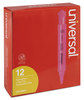 A Picture of product UNV-08865 Universal™ Desk Highlighters Fluorescent Pink Ink, Chisel Tip, Barrel, Dozen