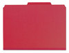 A Picture of product SMD-21538 Smead™ Expanding Recycled Heavy Pressboard Folders 1/3-Cut Tabs: Assorted, Letter Size, 1" Expansion, Bright Red, 25/Box